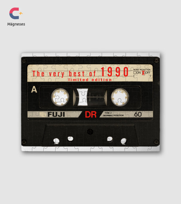 retro audio kazetta, best of the year, születésnapi magnókazetta, 1990 minta fehér pólón