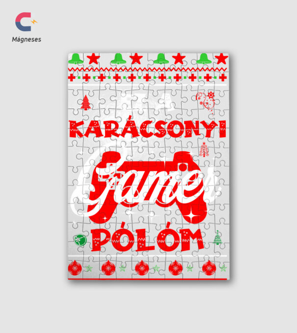 EZ A KARÁCSONYI GAMER PÓLÓM minta fehér pólón
