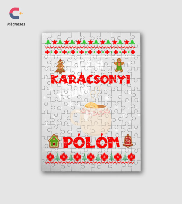 ez a karácsonyi teázós pólóm minta fehér pólón