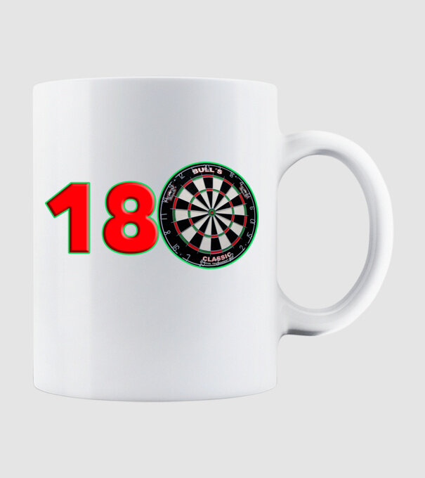 180DARTS minta fehér pólón