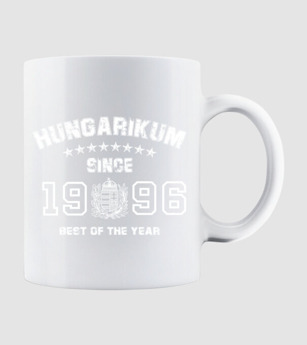 hungarikum since 1996 best of the year, magyar címer minta fehér pólón