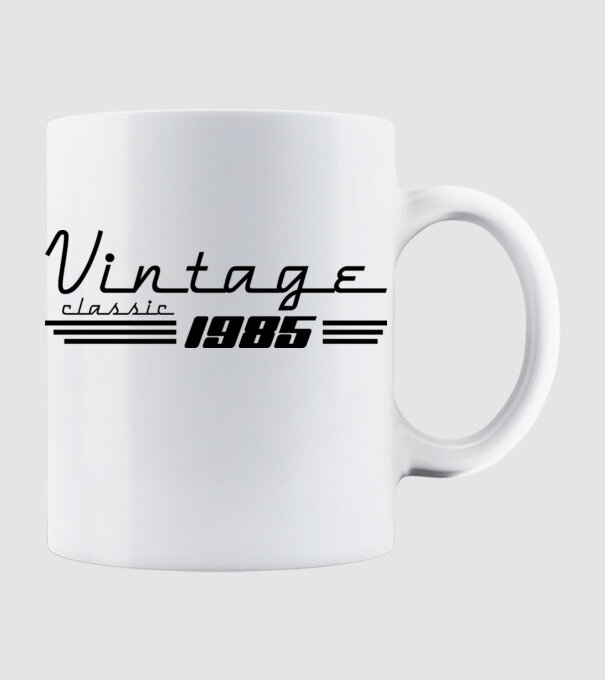 vintage classic 1985 amerikai stílusú születésnapi felirat minta fehér pólón