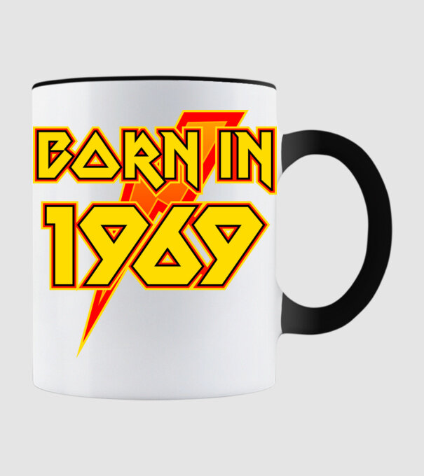 heavy metal born in 1969 minta fekete pólón