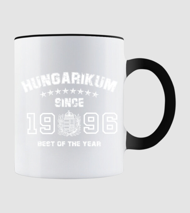 hungarikum since 1996 best of the year, magyar címer minta fekete pólón