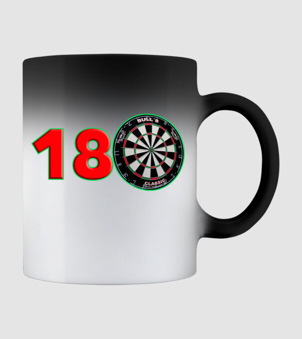 180DARTS minta fekete pólón