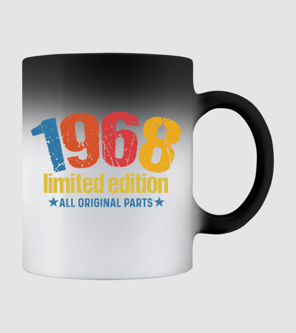 1968 limited edition ,all original parts, retro születésnapi évszám minta fekete pólón