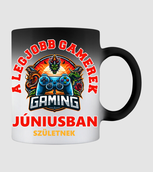 A LEGJOBB GAMEREK JÚNIUSBAN SZÜLETNEK minta fekete pólón