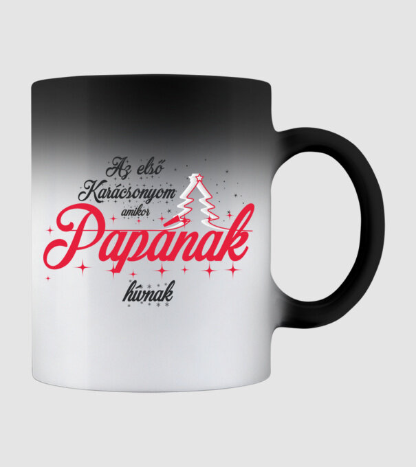 az első karácsonyom amikor papának hívnak minta fekete pólón