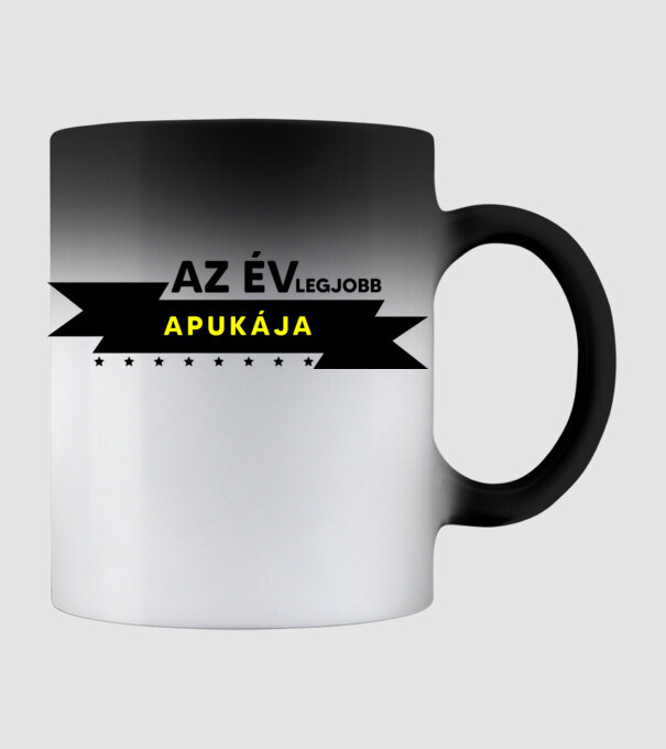 AZ ÉV LEGJOBB APUKÁJA minta fekete pólón