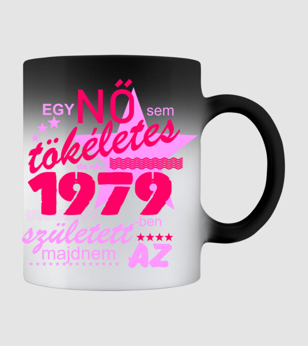 egy nő sem tökéletes 1979 minta fekete pólón