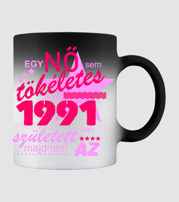 egy nő sem tökéletes 1991 minta fekete pólón