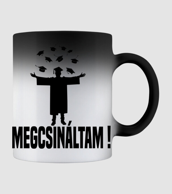 megcsináltam, sikerült a vizsga, érettségi diploma minta fekete pólón