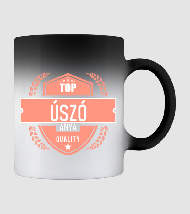 TOP QUALITY ÚSZÓ ANYUKA minta fekete pólón