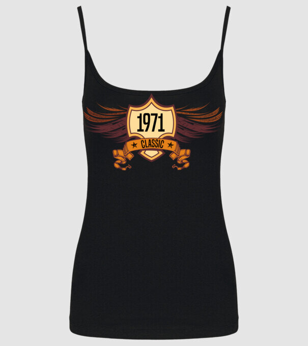 classic szülinapi embléma 1971 minta fekete pólón