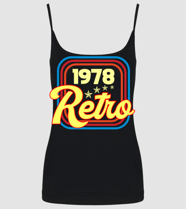 retro születésnapi felirat dátummal 1978 minta fekete pólón