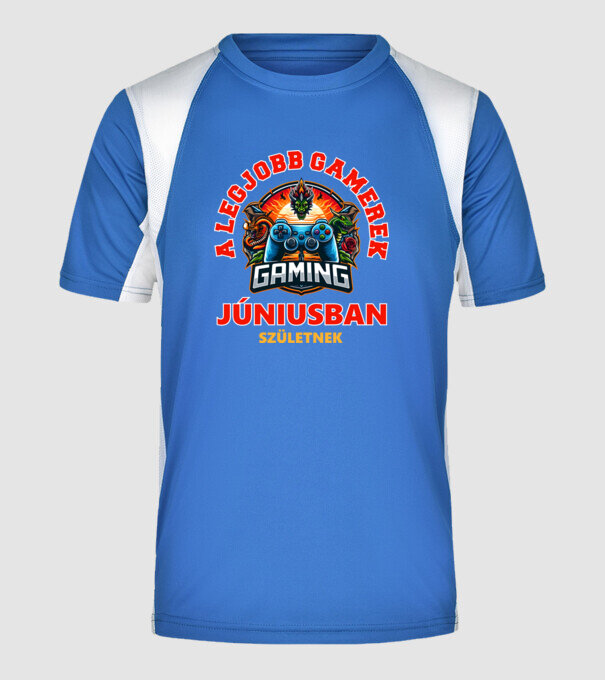A LEGJOBB GAMEREK JÚNIUSBAN SZÜLETNEK minta királykék pólón