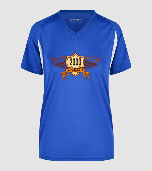 classic szülinapi embléma 2000 minta királykék pólón
