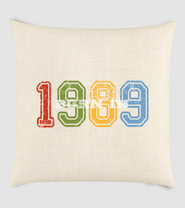 born in 1989 születésnapi felirat minta homokszín pólón