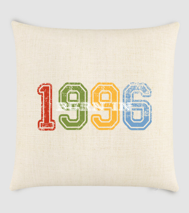 born in 1996 születésnapi felirat minta homokszín pólón