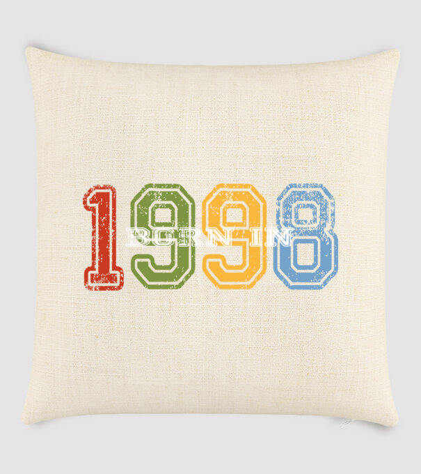 born in 1998 születésnapi felirat minta homokszín pólón