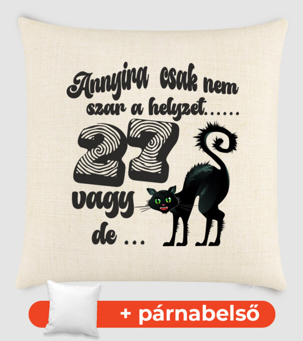 annyira csak nem szar a helyzet, szülinapi minta fekete macskával, 27 éves szülinap minta homokszín pólón