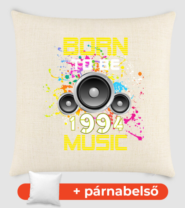 born to be music 1994-ben született, zenés szülinapi minta minta homokszín pólón