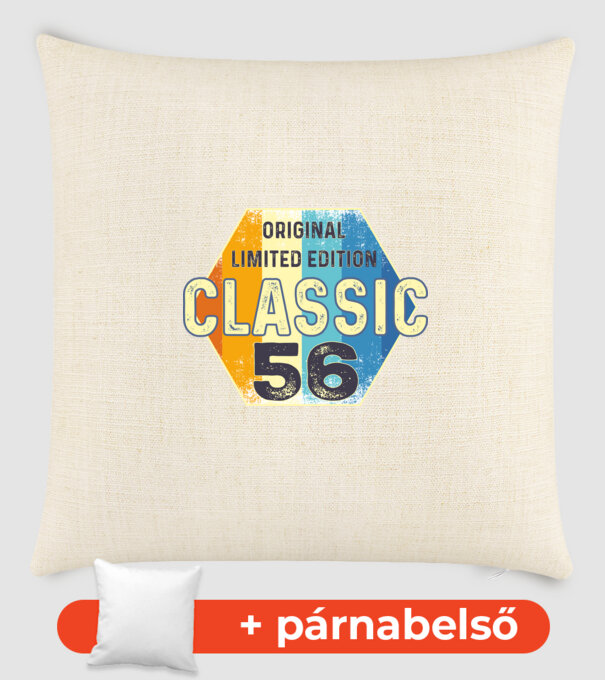 original classic limited edition embléma 56 éves születésnapra minta homokszín pólón