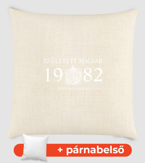 SZÜLETETT MAGYAR, ISTEN HAZA CSALÁD, SZÜLETETT 1982-BEN, MAGYAR CÍMER minta homokszín pólón