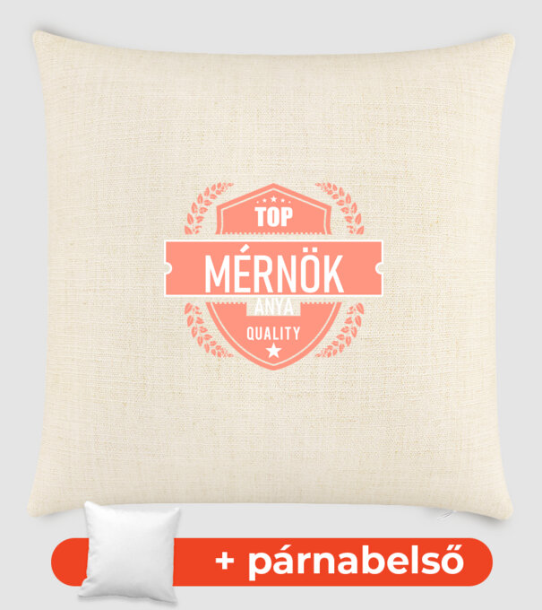 TOP QUALITY MÉRNÖK ANYUKA minta homokszín pólón