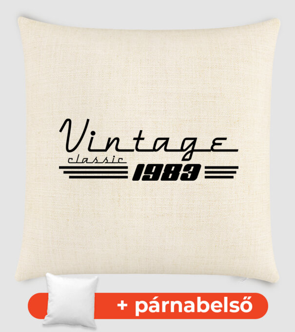 vintage retro amerikai stílusú születésnapi felirat 1983 minta homokszín pólón