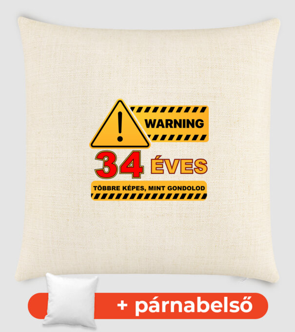 WARNING, 34 ÉVES TÖBBRE KÉPES, MIT GONDOLOD minta homokszín pólón