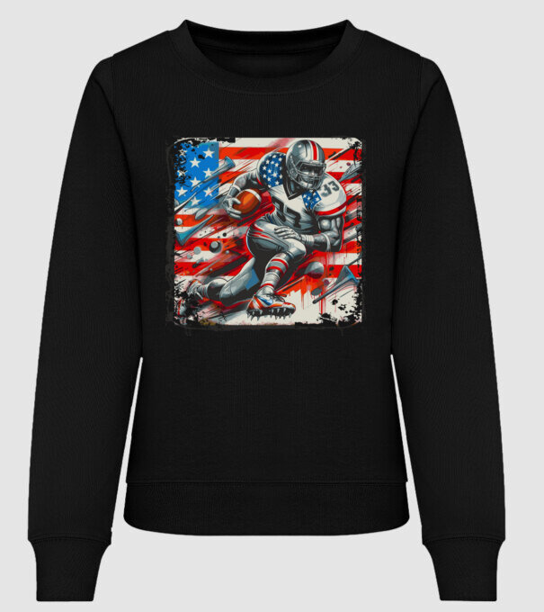 amerikai foci player minta fekete pólón