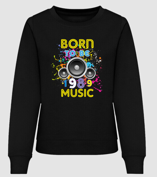 born to be music születésnapi DJ ,1989-ben született minta fekete pólón