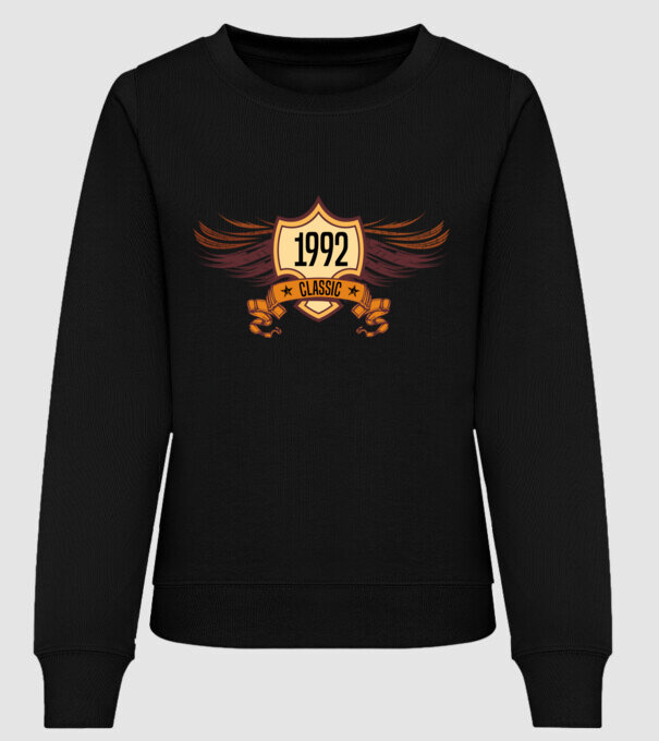 classic szülinapi embléma 1992 minta fekete pólón