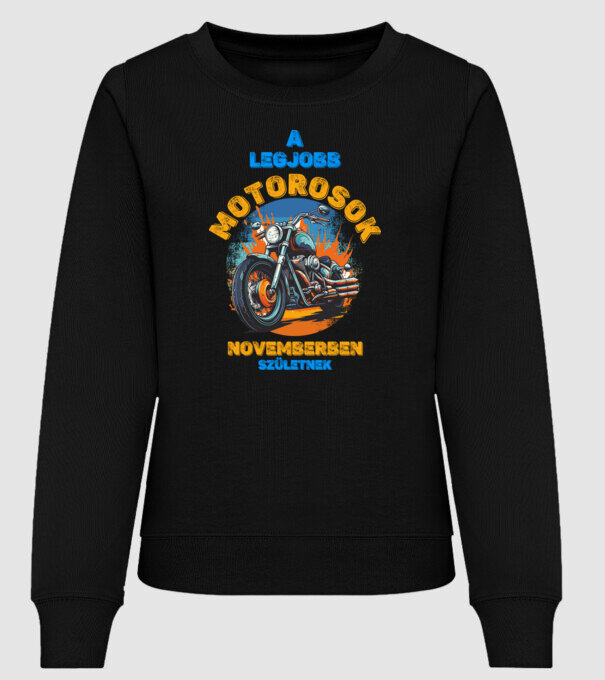 legjobb motorosok novemberben születnek minta fekete pólón