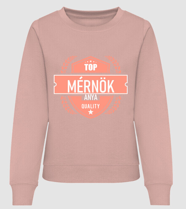 TOP QUALITY MÉRNÖK ANYUKA minta dusty pink pólón