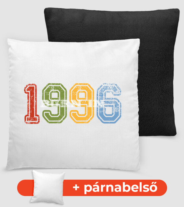 born in 1996 születésnapi felirat minta fekete pólón