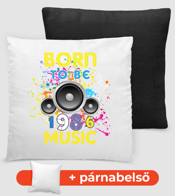 born to be music születésnapi DJ ,1986-ban született minta fekete pólón