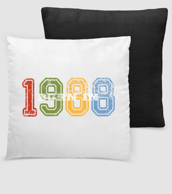 born in 1988 születésnapi felirat minta fekete pólón