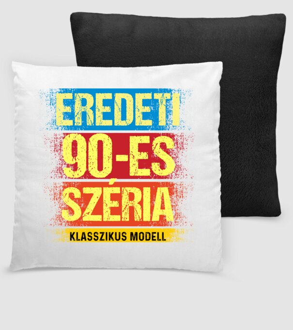 EREDEDI 90-ES SZÉRIA KLASSZKUS MODELL, RETRO SZÜLETÉSNAP minta fekete pólón