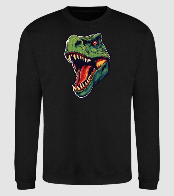 Dino minta fekete pólón