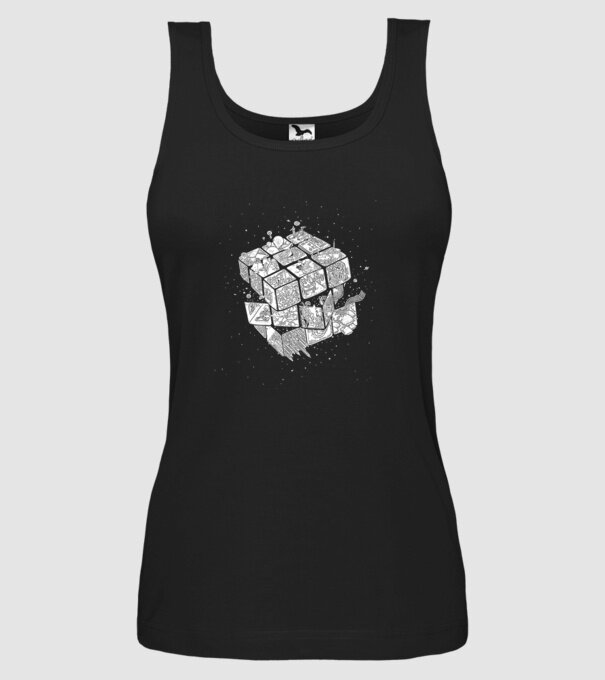 rubik_kocka minta fekete pólón