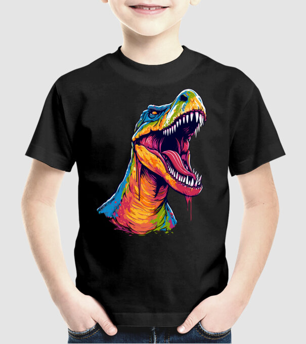 dino minta fekete pólón