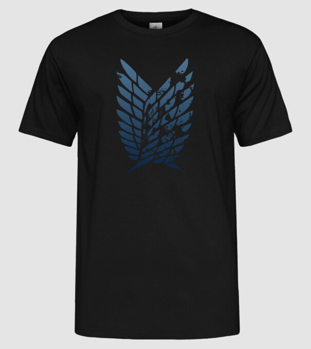 Attack on Titan logo minta fekete pólón