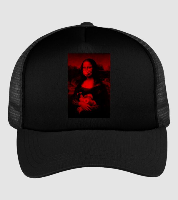 Mona lisa minta fekete pólón