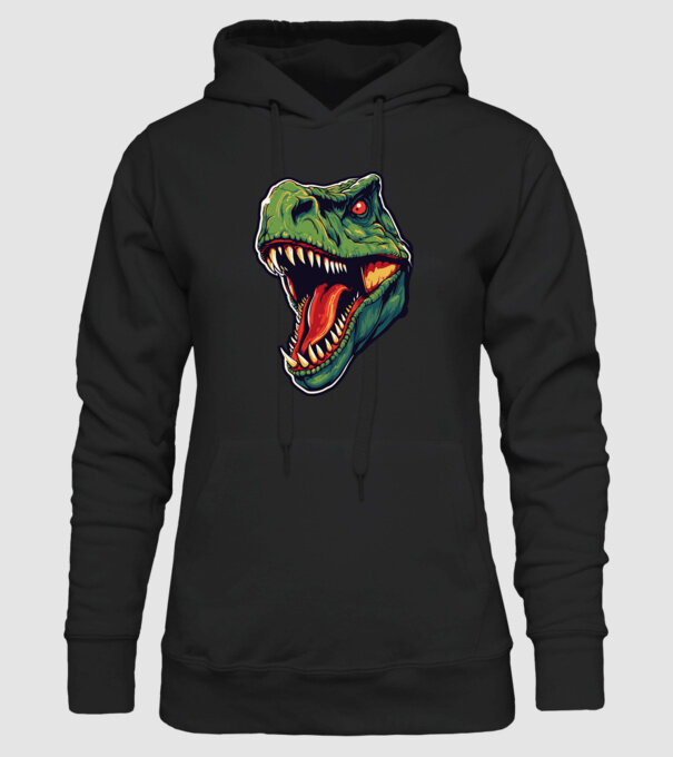 Dino minta fekete pólón