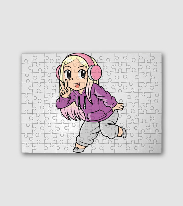 Gamer girl minta fehér pólón