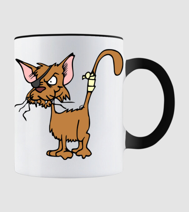 cat minta fekete pólón