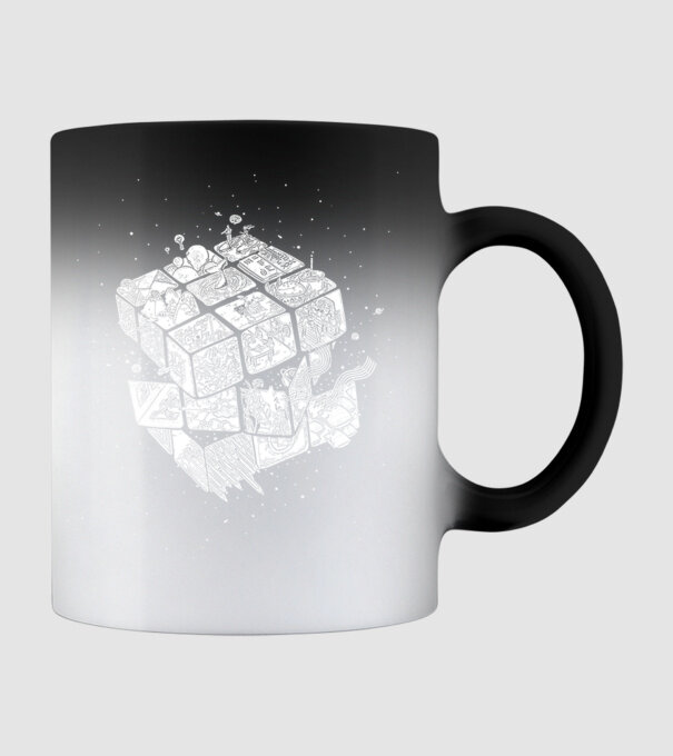 rubik_kocka minta fekete pólón