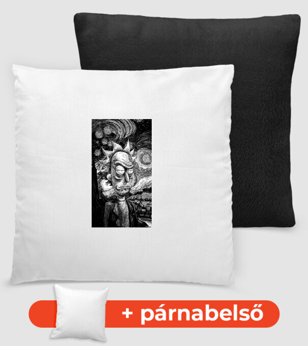 Rick and morty minta fekete pólón